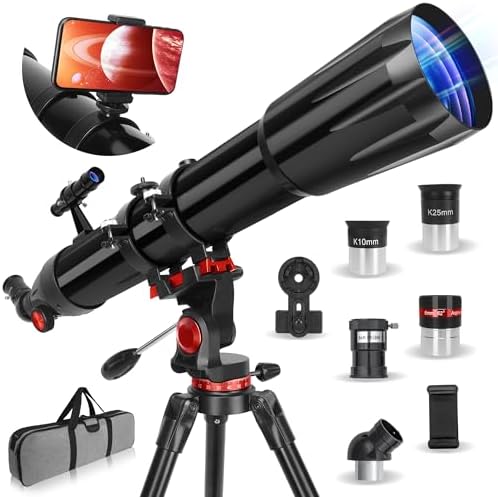 HETEKAN 90mm Refractor Telescope for Adults and Kids