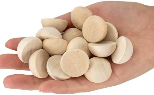 PONGJA 1 Inch Half Wooden Balls 250PCS