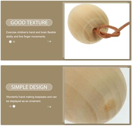 GLEAVI 4pcs Unpainted Wood Fruit Ornaments