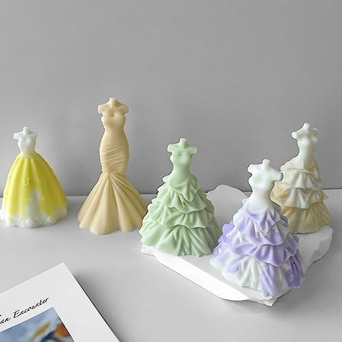 Bridal Wedding Dress Candle Mold for DIY Crafting