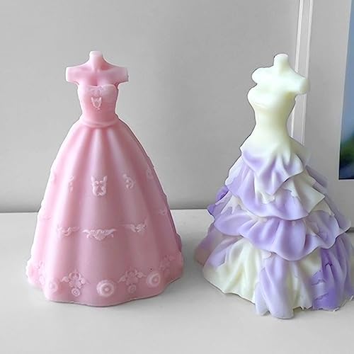 Bridal Wedding Dress Candle Mold for DIY Crafting