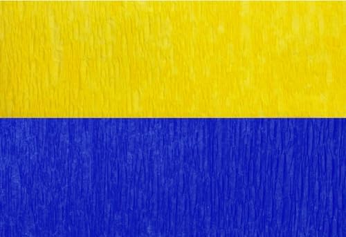 Blue and Gold Yellow Crepe Paper Streamers 4 Rolls