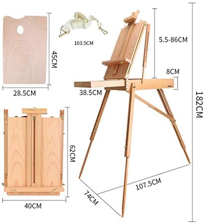 Collapsible Artist Easel with Drawer for Studio and Outdoor Use
