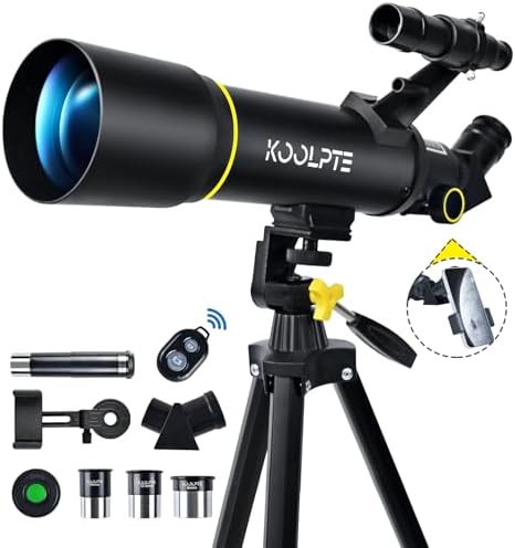 Koolpte 70mm Refracting Telescope with AZ Mount and Remote Control
