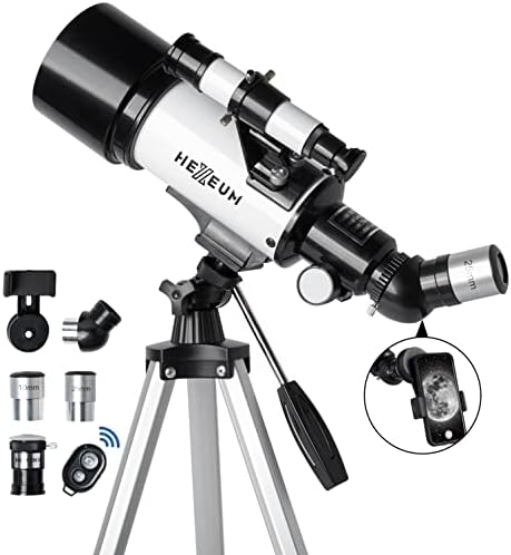 HEXEUM Telescope for Kids Adults 70mm Aperture AZ Mount