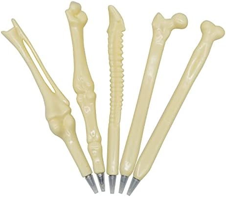 Maydahui 25 PCS Bone Shaped Ballpoint Pens for Halloween and Creative Use