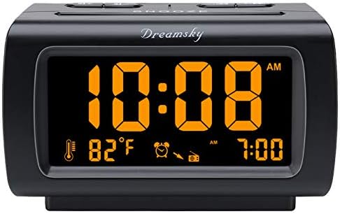 DreamSky Alarm Clock Radio with Bright Display and USB Port