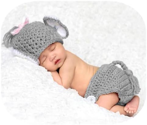 Newborn Baby Photography Props Set Elephant Hat and Shorts