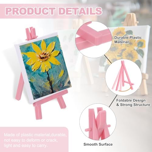 MECCANIXITY Mini Plastic Display Easels Red Pack of 12
