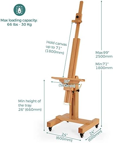 VISWIN Studio Heavy Duty Easel for Large Canvas