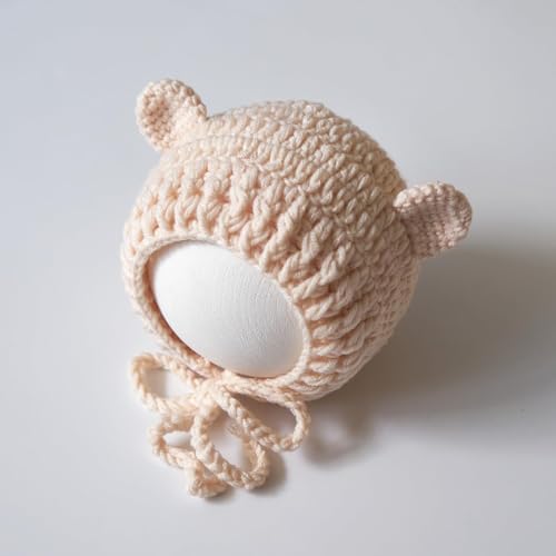 Zeroest Newborn Boy Girl Crochet Bonnet Bear Props Baby Photoshoot Outfits
