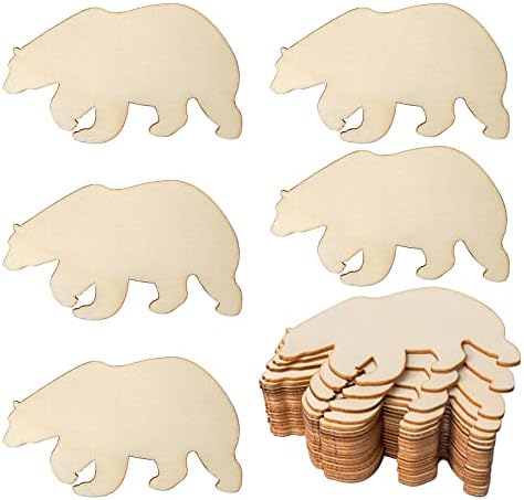 Zontween Bear Wooden Blank Grizzly Wall Art 20Pcs