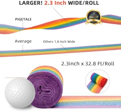 6 Rolls Rainbow Crepe Paper Streamers for Party Decorations