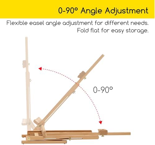 MEEDEN Large Wooden H-Frame Easel for Painting