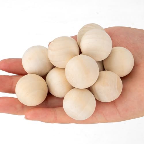 1 Inch Unfinished Wood Balls 120PCS for Crafts and DIY