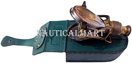 Antique Style Brass Pocket Monocular with Box