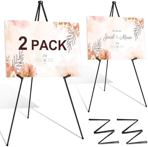 OUTNEE 63 Inch Foldable Easel Stand 2 Pack