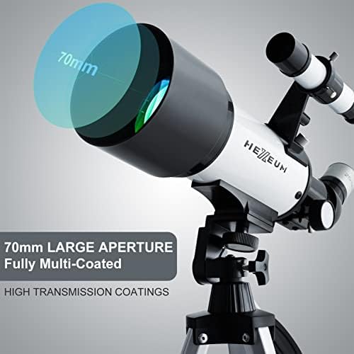 HEXEUM Telescope for Kids Adults 70mm Aperture AZ Mount