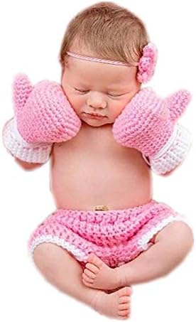Newborn Baby Boxing Gloves Pants Set for Photoshoot