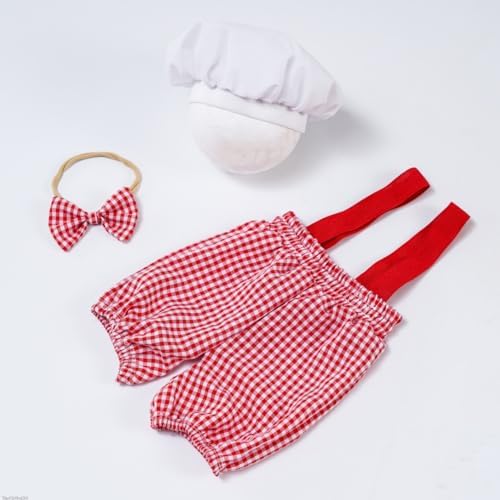 Newborn Baby Chef Costume Set for Photoshoots