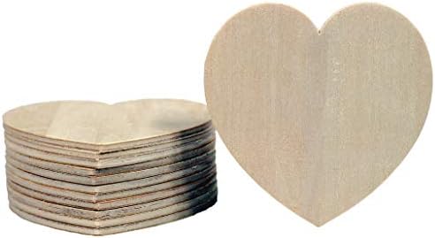 Creative Hobbies Unfinished Wood Heart Cutouts 35 Inch Wide 12 Pack