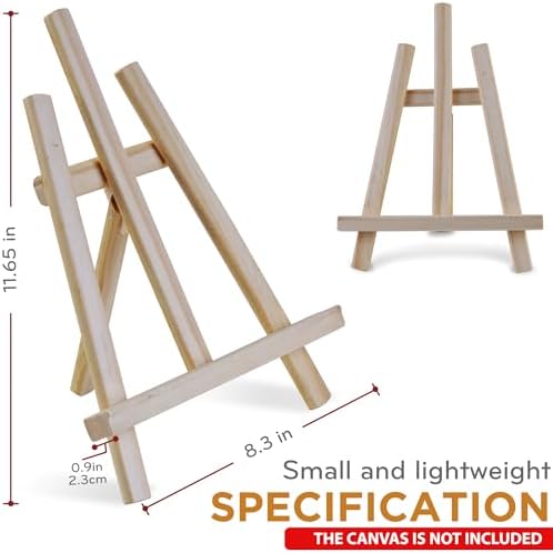 DUGATO 11 Inch Wood Tabletop Easel Set 4 Pack