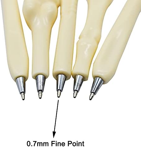 Maydahui 25 PCS Bone Shaped Ballpoint Pens for Halloween and Creative Use