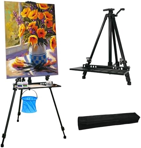 Adjustable Artist Easel Stand with Tray and Carry Bag