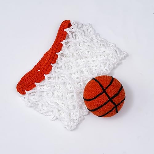 Zeroest Newborn Photography Crochet Basketball Hat Net Set