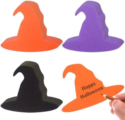 MixTeach Halloween Witch Hat Cutouts 180 Pcs