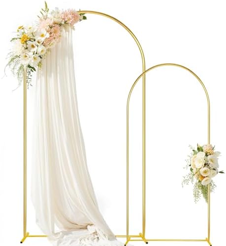 Liacere Gold Wedding Arch Stand Set of 2 72FT 6FT
