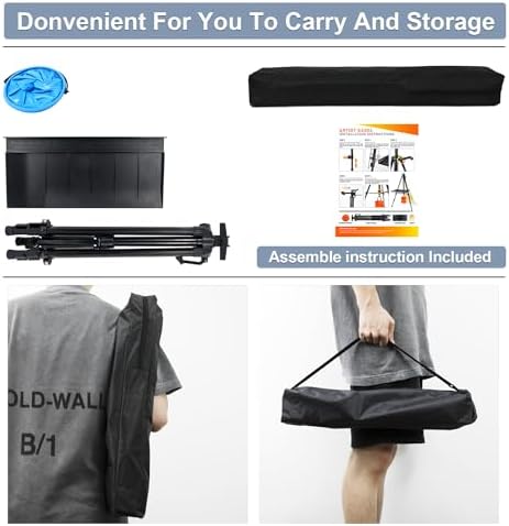 Adjustable Artist Easel Stand with Tray and Carry Bag