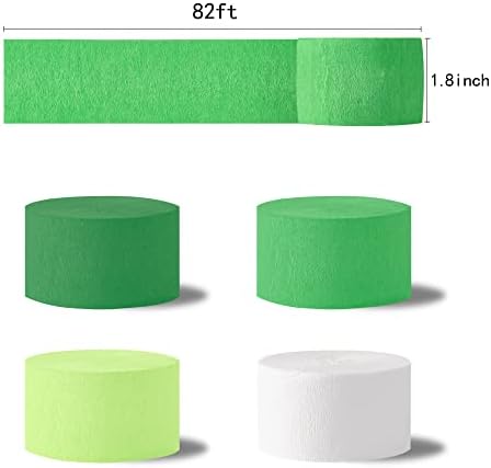 Green Streamers 8 Rolls 656ft Crepe Paper Decorations