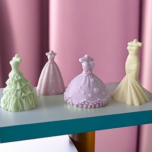 Bridal Wedding Dress Candle Mold for DIY Crafting