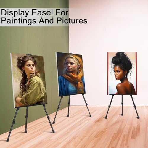 Portable Art Easel Stand - 4 Pack Black Metal
