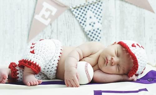 Newborn Baby Baseball Hat and Shorts Set for Photo Shoots
