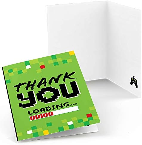 Big Dot of Happiness Game Zone Thank You Cards 8 Count