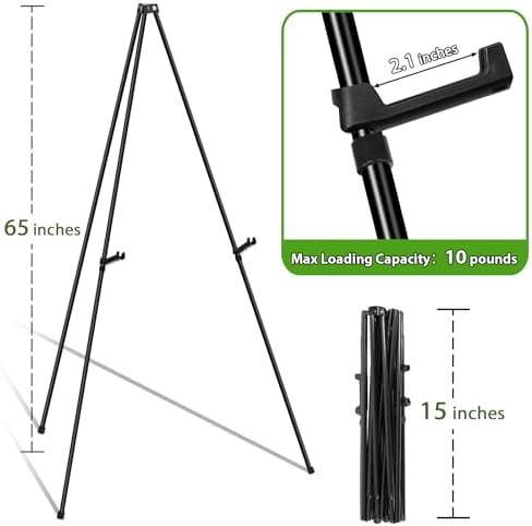 6 Pcs Thickened Metal Easel Stand for Sign - Collapsible and Portable