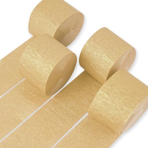 PartyWoo Crepe Paper Streamers 4 Rolls 328ft
