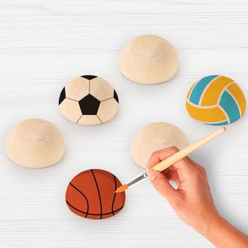 PONGJA 1 Inch Half Wooden Balls 250PCS