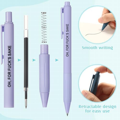 Epakh 30 Funny Ballpoint Pens with Motivational Quotes