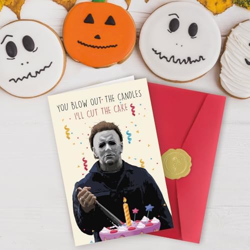Creepy Michael Myers Halloween Birthday Card