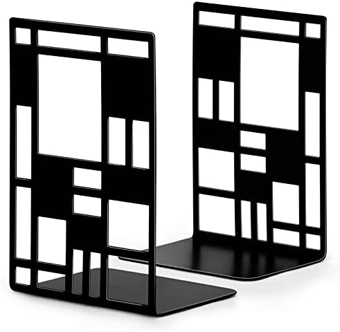 Heavy Duty Metal Bookends with Anti-Slip Pads 1 Pair