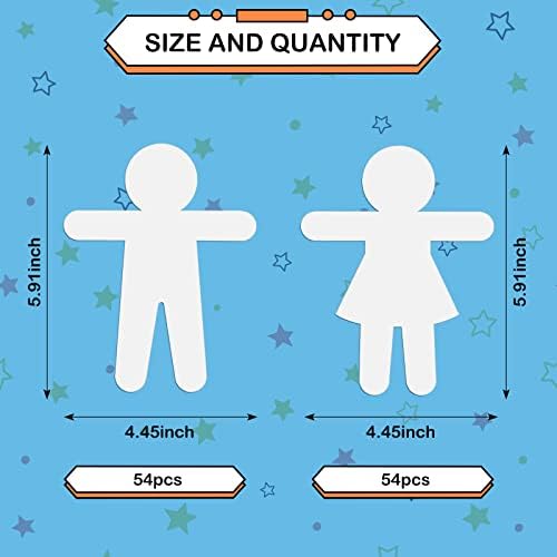 Fuutreo 108 Pcs White Paper Cutouts for Kids Crafts