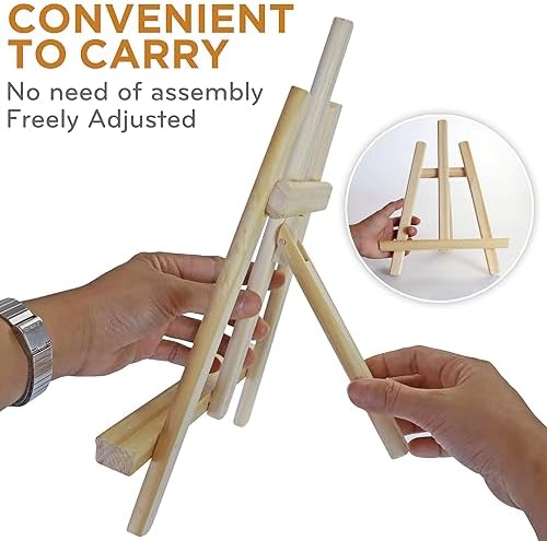 DUGATO 11 Inch Wood Tabletop Easel Set 4 Pack