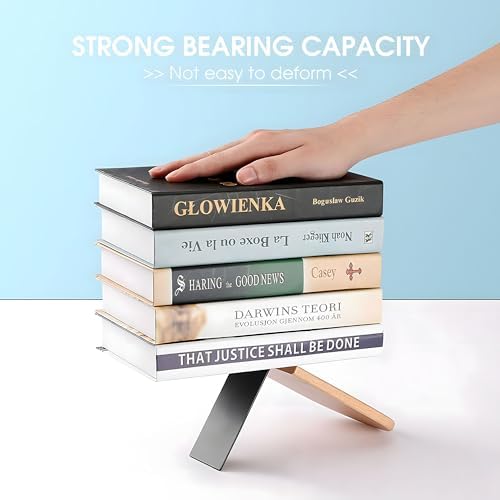 2PCS Pink Marble Bookends for Shelves and Desk