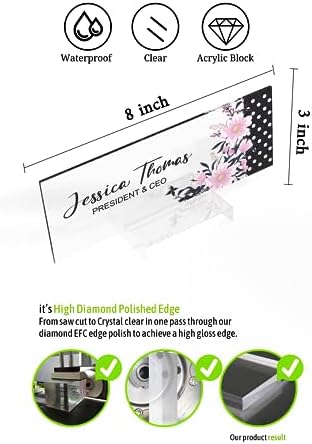 Custom Desk Name Plate with Wooden Base