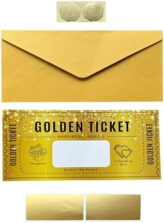 Golden Ticket Scratch Card Personalized Gift Set