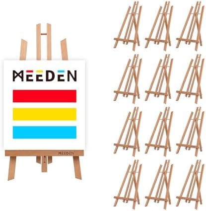 MEEDEN 20 Inch Tabletop Easel - 12 Pack for Painting Display