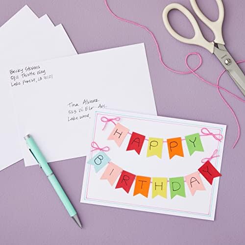 100 Pack Blank Invitation Cards with Envelopes